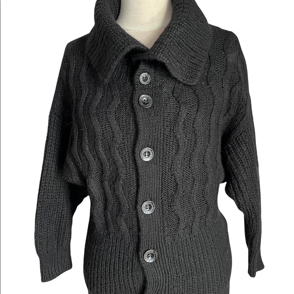 Diesel Women's Black Cable Knit Sweater
